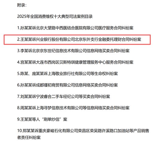  老年消费者金融权益保护；北京法院审理兴业银行理财纠纷案入选全国典型案例。 股票财经 老年消费者金融权益保护；北京法院审理兴业银行理财纠纷案入选全国典型案例。 股票财经