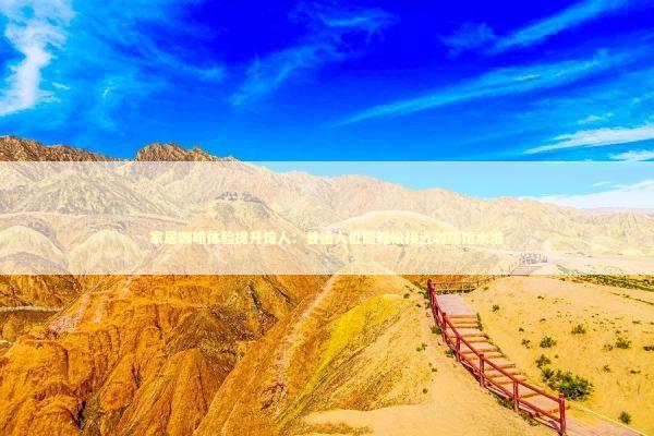 家居咖啡体验提升惊人：普通人也能轻松接近咖啡馆水准 新闻